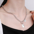 wholesale S925 Sterling Silver New Style Necklace, Antique Blackened Retro Trendy Unisex Pendant Necklace-0-3