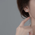 wholesale Sterling Silver Synthetic Opal Earrings Women Small Studs Synthetic Opal Ear Jewelry G9943-0-2