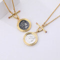 wholesale 925 Silver Vintage European Coin Pendant Necklace, Women's Unique Design-0-1