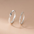 wholesale 999 Silver Nalan Möbius Ring Couple Rings, Ins Style, Niche and Minimalist Twisted Twist Pair Ring R02443-0-0