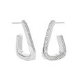 wholesale S925 Sterling Silver 288 Minimalist Niche European and American Micro-Set Zirconia Triangle Design Earrings for Women-0-5