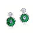 wholesale S925 Sterling Silver European and American New Style Temperament Unique Malachite Earrings, Niche High-End Feel Long Stud Earrings for Wholesale-0-4