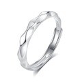 wholesale S925 Sterling Silver Original Design High-end Couple Rings Adjustable Plain Band Rings Valentine's Day Gift-0-51