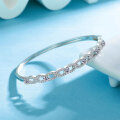 S925 Sterling Silver Interlocking Moissanite Bracelet, Wholesale Stock-0-1