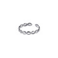 wholesale S925 silver Korean-style minimalist openwork hollow ring for women, small fresh geometric crossover jewelry J9135-0-4