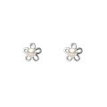 wholesale S925 Sterling Silver Ins-style Small and Exquisite Floral Synthetic Pearl Stud Earrings for Women M03263-0-4