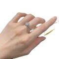 wholesale Metal material first, ZHUO ZHI FAN Jewelry New One Carat Rose Bouquet Ring for Women Classic Simple Fashion Ring-0-4