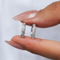 925 Sterling Silver New Women's Earrings Moissanite-0-2