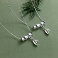 wholesale S925 Silver Fresh and Sweet Ins Style Niche Design Minimalist Bamboo Joint Leaf Necklace Y01803-0-3
