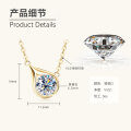 Sterling Silver Fashion Pendant Necklace with Moissanite-0-23