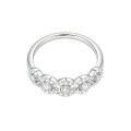 Rhodium-Plated S925 Silver Moissanite Lace Eternity Ring for Women-0-3