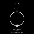 Adjustable Rose Zircon Bracelet in Metal, Women's Minimalist Luxury Handchain-0-4