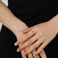 wholesale S925 Sterling Silver Light Luxury Style Candy Color 18 Carat Natural Citrine Gold Ring Customizable-0-1