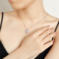 925 Silver Mickey Mouse Pendant Necklace with 1 Carat Moissanite-0-3