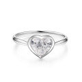 wholesale 18k Gold, Ins Style Heart Shaped Lab-Grown Diamond Ring, Gold Ring, Engagement Solitaire 1 Carat Real Diamond White Gold Ring-0-1