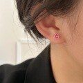 wholesale S925 Sterling Silver Delicate Small Floral Stud Earrings for Women, Simple and Fresh Style, New-0-0
