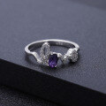 wholesale 925 Sterling Silver Fashion Design Light Luxury Amethyst Ring for Women,LOVE-0-3