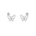 wholesale S925 Sterling Silver Hollow Butterfly Earrings For Women, Small Batch Design, Luxury Fashion, Wholesale-0-0