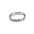 wholesale S925 Sterling Silver Namo Amitabha Buddha Ring, Retro Minimalist Adjustable Index Finger Ring, Small and Unique-0-4