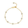 925 Sterling Silver Bling Princess Bubble Bracelet with Moissanite-0-3