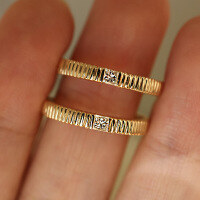 wholesale S925 Sterling Silver Red Elk Full Body Women's Ring Line Accordion Ring Original Design Minimalist and Versatile Pinky Ring-BZ0384-Gold US size 10