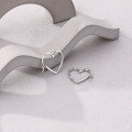 wholesale S925 Sterling Silver Heart Earrings, Women's Minimalist Ear Clips, Luxury Small Batch-0-4