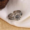 wholesale 925 Silver Roman Numeral Ring Vintage Ins Style Distressed-0-0