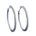 wholesale S925 Silver New Fashion Large Hoop Earrings with High-Carbon Diamonds, Simple Ear Clips, Stylish and Versatile Cross-Border Design-0-4