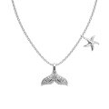 wholesale S925 silver Korean hit mermaid tail starfish pendant design summer delicate women's collarbone necklace-0-4