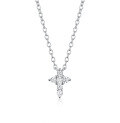 wholesale Sterling Silver S925 Women's Versatile Diamond-Studded Cross Pendant Choker Necklace, Cross-Border Hot-Selling Niche Design High-End Feel-0-6
