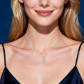 S925 Silver Interwoven Necklace with D Color Moissanite, High-End Luxury Fashion Commuter Collarbone Chain for Foreign Trade Wholesale-0-0