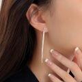 wholesale S925 Sterling Silver Long Tassel Chain Ear Thread Earrings for Women, Korean New Simple Elegant Ear Accessories-0-2