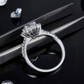 wholesale S925 Sterling Silver New Sunflower Natural Style with GRA Certificate 1 Carat Moissanite Ring-0-2