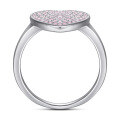 wholesale S925 Sterling Silver Pink Diamond Large Heart Women's Ring Single Heart-shaped Ring for Cross-border E-commerce Wholesale Hot Seller-0-2