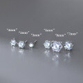 wholesale S925 Sterling Silver Fresh and Sweet Ins Style Niche Design Exquisite Single Diamond Six-Prong Stud Earrings M06542-0-3
