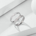 wholesale 925 Sterling Silver Matte Minimalist Couple's Rings, Solid Plain Bands, Factory Wholesale-0-3