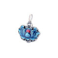 wholesale S925 Sterling Silver Retro Antique Style Epoxy Resin Enamel Peony Flower Luxury Elegant Pendant-0-6