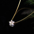 wholesale S925 Sterling Silver Fresh and Sweet Ins Style Niche Design Exquisite Iridescent Star Necklace Y01820-0-2