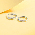 wholesale S925 Sterling Silver Couple Rings Minimalist Luxury Modern Adjustable Matching Bands for Men and Women 520 Valentine's Day Gift-0-1