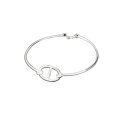 wholesale S925 Sterling Silver Minimalist Versatile Pig Nose Chain Bracelet for Women, Small Design, Aloof Style, High-End Feel Bangle-0-4