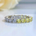 wholesale S925 Sterling Silver New Style Zircon White Yellow Full Diamond European and American Fashion Wholesale Ring for Women-0-1