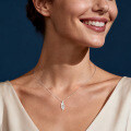 S925 Silver D Color Moissanite Leaf Pendant Necklace-0-1