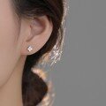 wholesale S925 Sterling Silver Minimalist Four-Pointed Star Stud Earrings, Ins Style Design, Elegant Women's Jewelry M04367-0-1