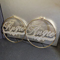 wholesale Gold-plated Personalized Name Earrings with Heart-Shaped Shiny Hoops – A Cross-Border Best Seller-0-1