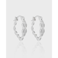 wholesale S925 Sterling Silver 780 Small and Chic European-style High-end Elegant Exquisite Hollow Carved Strawberry-shaped Design Earrings for Women-18K gold 925 silver