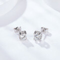 wholesale "Metal material live supply classic 30-minute, 50-minute, one-carat moissanite bullhead birthday gift for girlfriend with tassel earrings"-0-2