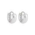 wholesale S925 Sterling Silver Smooth Irregular Ear Clasp Women's Minimalist Style Niche Original Ins Temperament Silver Earrings-0-9