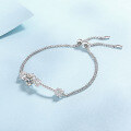 wholesale Platinum-plated S925 Sterling Silver Moissanite Bracelet for Women, New Design, Unique and Trendy Gift for Wholesale-0-1