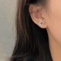 wholesale Sterling Silver S999 Camellia Stud Earrings for Women, Light Luxury Fashion, Forest Style Minimalist Enamel Earrings, High-End Trendy Ear Accessories-0-3