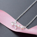 wholesale S925 Silver Korean Fashion Romantic Sweet Pearl Necklace Women's Diamond-Encrusted Cupid's Arrow Shell Pearl Choker Wholesale-0-2